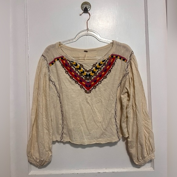 FREE PEOPLE Hand me Down Boho 
Cropped Top Size S - Picture 1 of 7